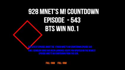 170928 Mnet's M! Countdown Episode 543 - BTS win no.1