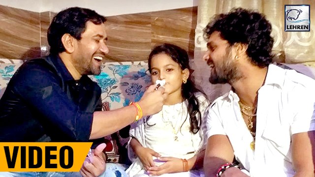 कुछ इस तरह निरहुआ और आम्रपाली ने मनाया खेसारी के बेटी कृति का बर्थडे | Amrapali Dubey