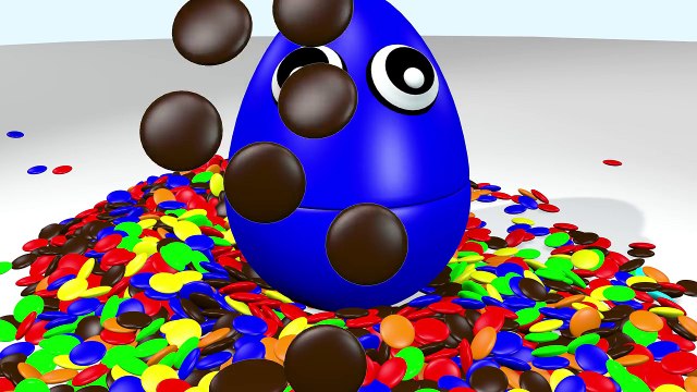 NEW M&Ms Surprise Eggs 3D for Children to Learn Colors - Kids Candy Balls Rainbow Colours Learning