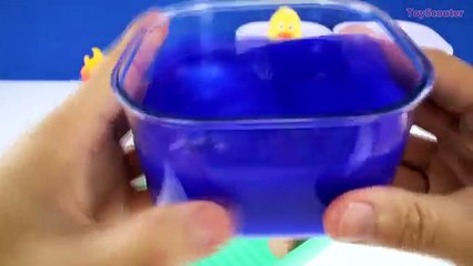 BABY DOLL BATH TIME SLIME! Learn Colors w/ Inside Out Ooze Toy Surprises - Kids Preschool