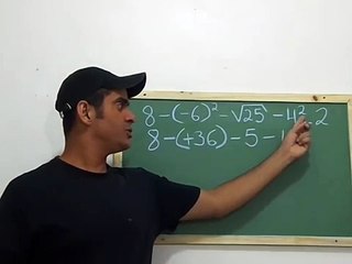 Aula de matemática expressões numérica com potencia e raiz