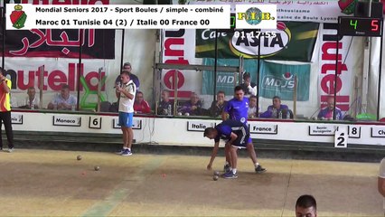 Barrages du simple, Mondial Seniors, Casablanca 2017