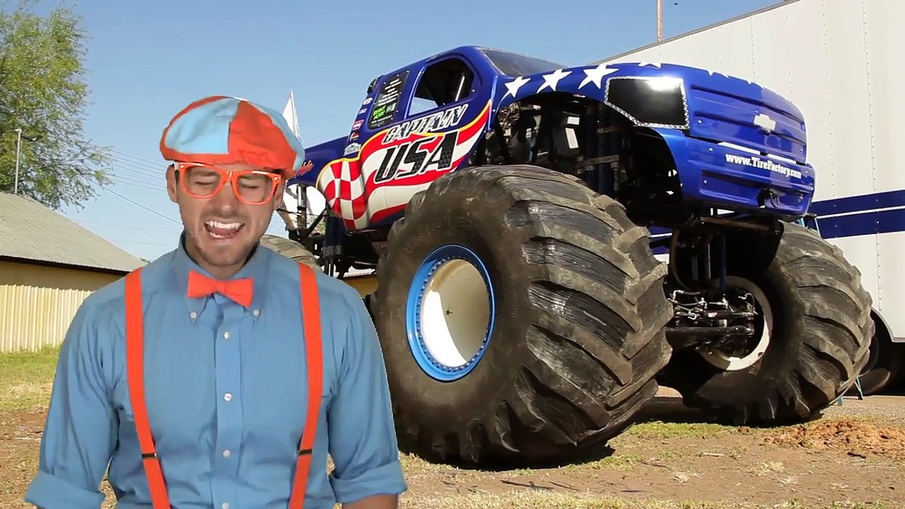 Monster Trucks for Children with Blippi | The Monster Truck Song