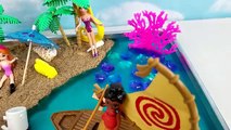 Fun at the Ocean Mini Beach Scene w/ Elsa Anna Ariel Moana Kids Children Toy DIY Slime Kinetic Sand