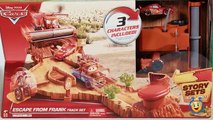 Disney Cars Toys Escape from Frank Track Set Lightning McQueen Mater Tror Tipping Launcher Pixar