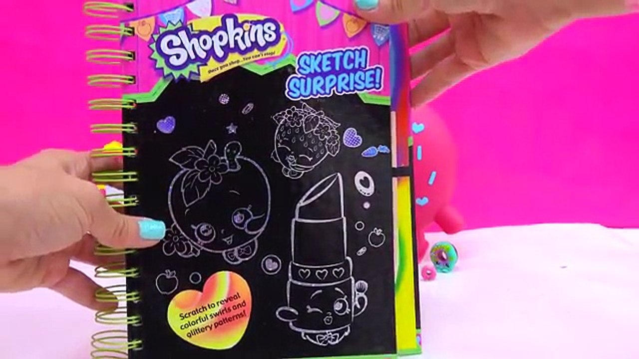 Shopkins Season 1 Sketch Surprise Scratch Drawing Art Book Scratching Cookieswirlc