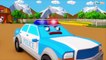 Learn Colors with Little Trucks and Police Car Emergency Cars & Trucks for Children and Toddlers