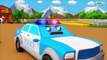 Learn Colors with Little Trucks and Police Car Emergency Cars & Trucks for Children and Toddlers
