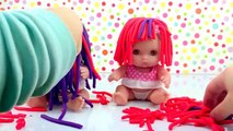 Twin Babies Baby Dolls Lil Cutesies Play Doh Hair First Haircut for Doll School Part 2