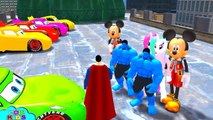 SUPERMAN HULK COLORS & MICKEY MOUSE My Little Pony Nursery Rhymes Disney Pixar Cars (Children Songs)