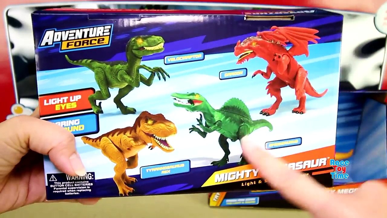 Dinosaur Toys Adventure Force Light and Roar Sound T-rex Spinosaurus Triceratops For Kids