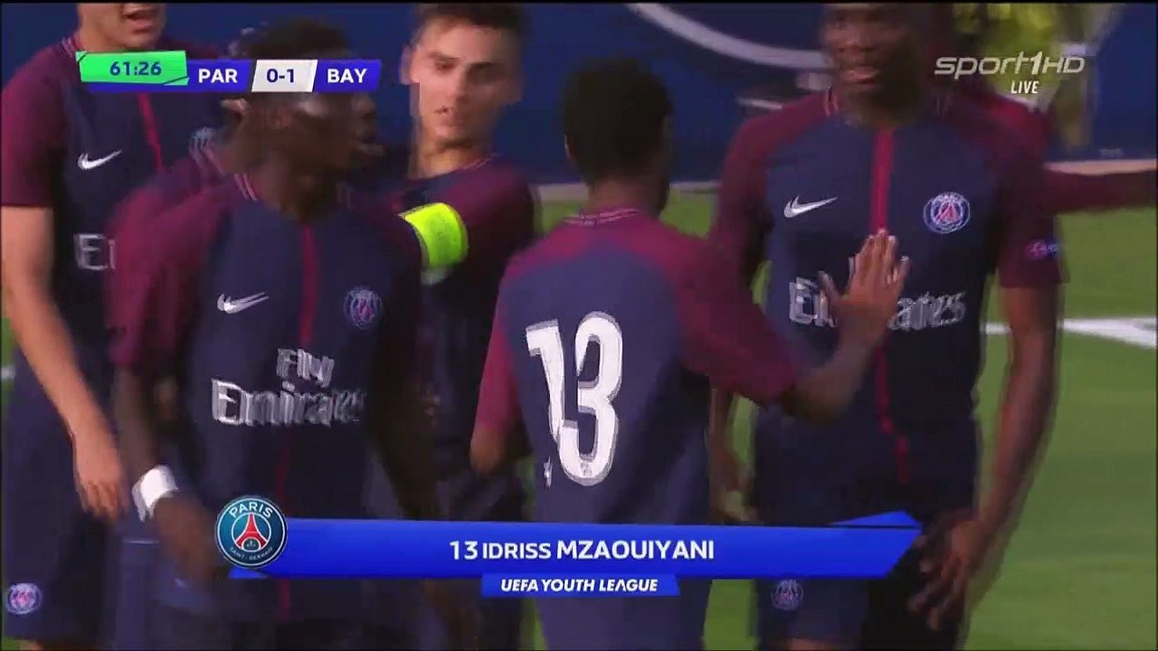 1-1 Idriss Mzaouiyani Goal UEFA Youth League  Group B - 27.09.2017 Paris SG Youth 1-1 Bayern...