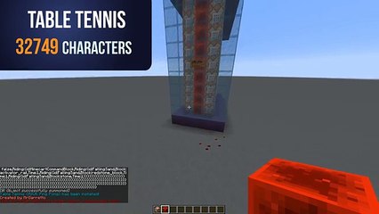 Minecraft - Table Tennis (A.K.A. Ping Pong) in one command!