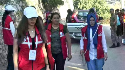 Mezarlıkta yangın çıktı Şehit Mezarı yanmadı!