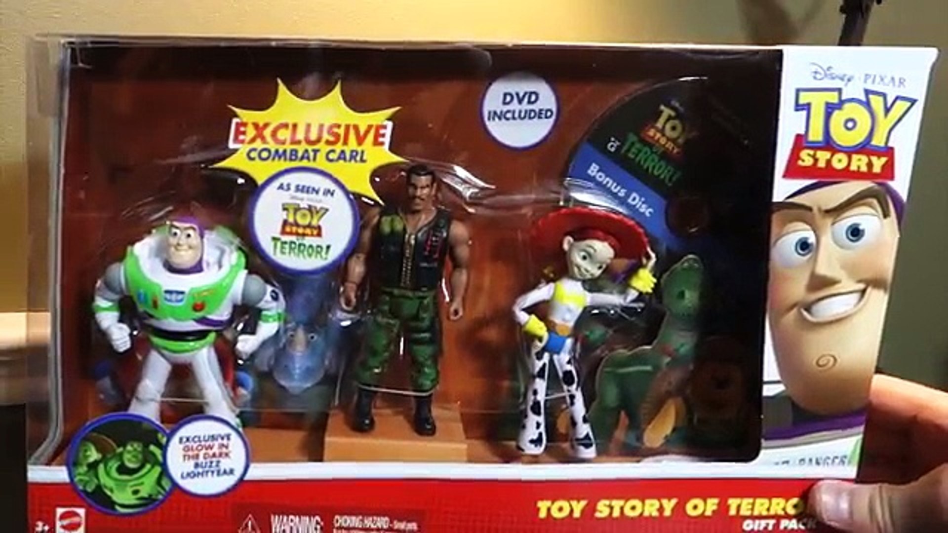 Toy Story of TERROR! Mattel Video Toy Review of Combat Carl, Glow Buzz  Lightyear & Jessie figures – Видео Dailymotion