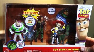 Toy Story of TERROR! Mattel Video Toy Review of Combat Carl, Glow Buzz Lightyear & Jessie figures
