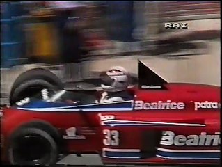 Gran Premio d'Australia 1985: Squalifica di De Angelis e sosta di Jones