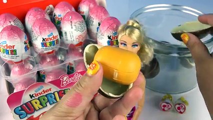 BARBIE CAREERS KINDER SURPRISES EGGS Artist Painter Doctor Ballerina Tennis 24 Full Case Job Toys
