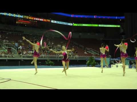 Senior Group Exhibition - Balls & Ribbons - 2014 USA Gymnastics Championships