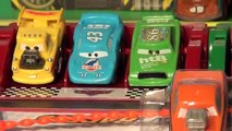 Pixar Cars Lightning McQueen, Riplash Racers with Funny Car Mater and Snot Rod in a Championship Cup