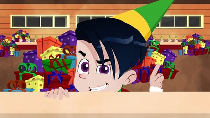 WHATS INSIDE MAGICAL CHRISTMAS! Adventurous Max and Assistant Buster Saves Santa Before S