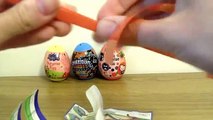 Opening Kinder Surprise eggs, Skylanders Giants, Peppa Pig and Hello Kitty surprise eggs!!