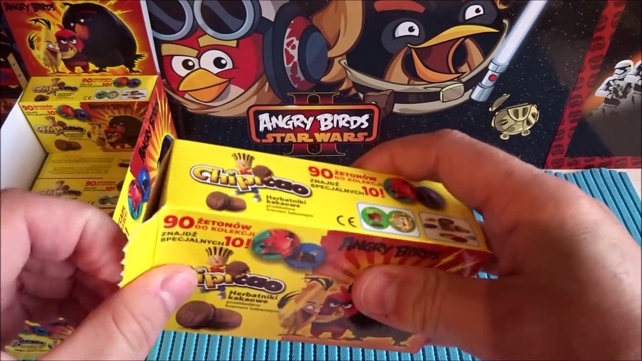 Angry Birds Movie Full Box Chipicao Biscuits with Surprise Caps - Pogs Collection 2017 크루아상