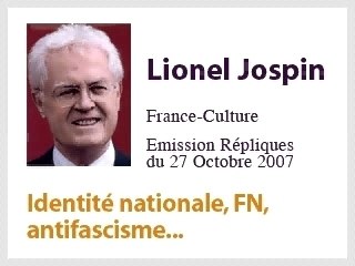 Jospin : "L'anti-fascisme n'était que du théâtre"