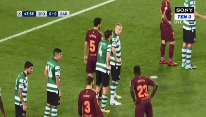 Sebastian Coates Own GOAL HD - Sporting CP 0-1 Barcelona 27.09.2017