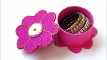DIY : Flower Jewelry Box | Gift Box - Recycling Cardboard