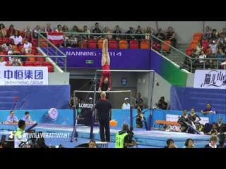 2014 World Gymnastics Championships - Women's Qualifying - Romania/Great Britain - Rotation 3
