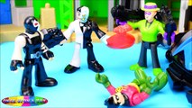 Imaginext NEW Batmobile takes down Two Face with the Riddler Batman Robin Bane - Once Upon A Toy