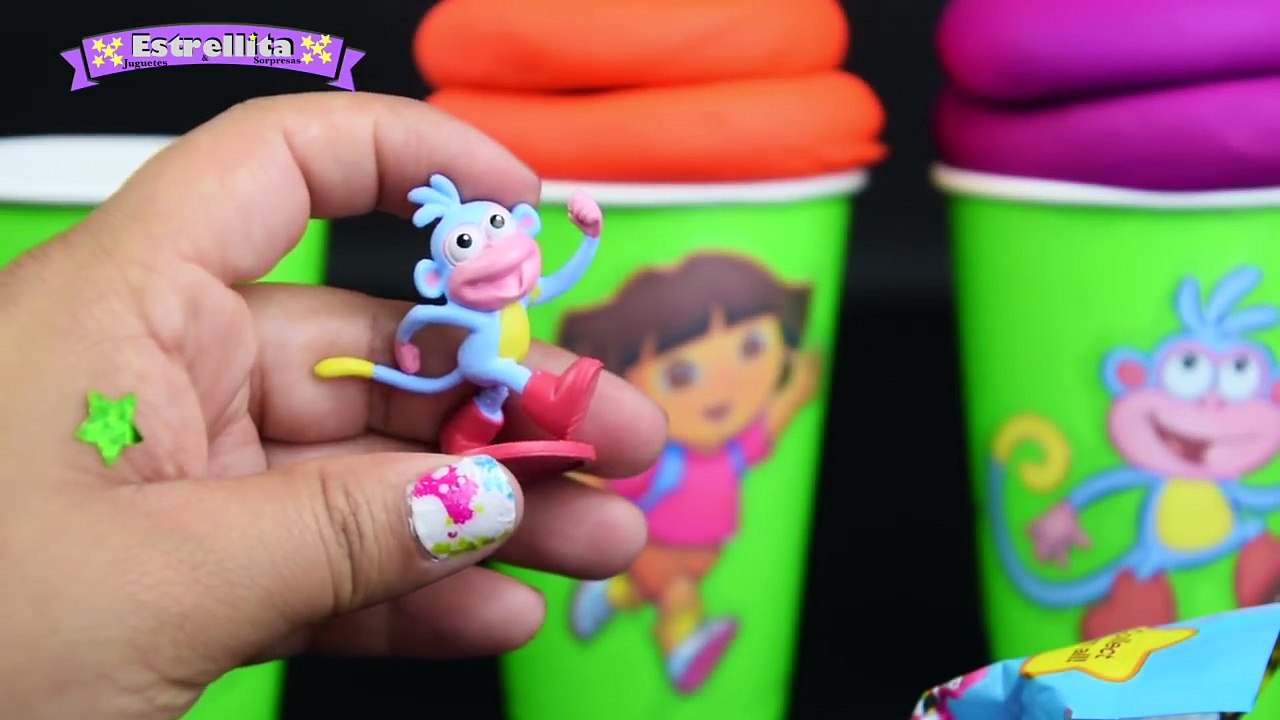 DORA LA EXPLORADORA Helados de Plastilina play doh Bolsitas Sorpresas Juguetes sorpresas en español