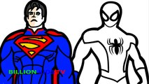 Spiderman and Superman Coloring Pages Coloring Book Kids Fun Art Activities Video For Kids