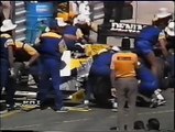 Gran Premio d'Australia 1985: Incidente di A. Senna con K. Rosberg, pit stop di K. Rosberg, ritiro di Surer e sosta di A. Senna