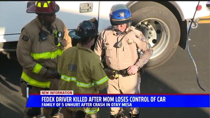 FedEx Driver Killed After Collision Causes Big Rig to Plunge Off Bridge