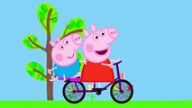 Desenho George Pig da Família da Peppa pig Andando de Bicicleta Português 2016