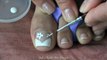 Wedding Toe Nail Art Design White on White French pedicure art design