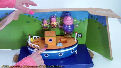 Peppa Pig e George No Barco do Vovô Pig Brinquedos Juguetes Toys