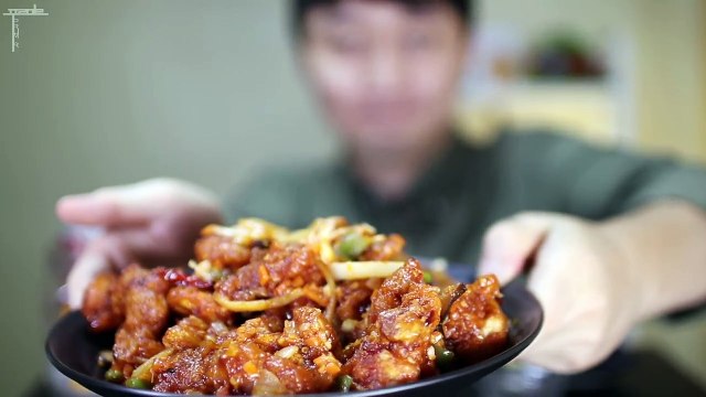 깐풍기 리얼사운드 먹방이닷! 리얼사운드 깐풍기 먹방 옥탑방미식가 #118화 Deep fried Chicken in Hot Pepper Sauce