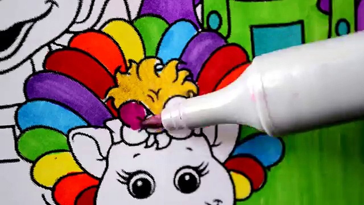 Barney and Friends In new Rainbow Color Coloring page Fun for kids to learn Art