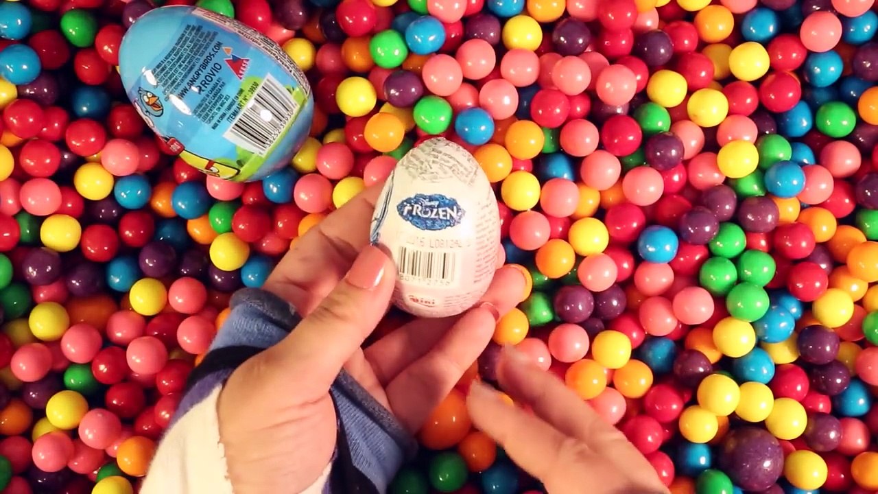 Disney Frozen Angry Birds Surprise Eggs Unboxing and Kinder Surprise Eggs Toys Opening for kids