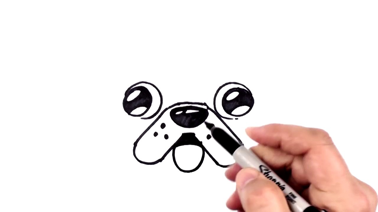 How to Draw a Cute Dog Emoji Pug for Beginners Step by Step | BP