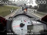 Street raceingt-Yamaha R1 vs Suzuki GSX-r
