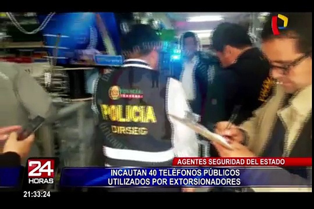 Policía incautó teléfonos públicos clandestinos valorizados en medio millón de soles