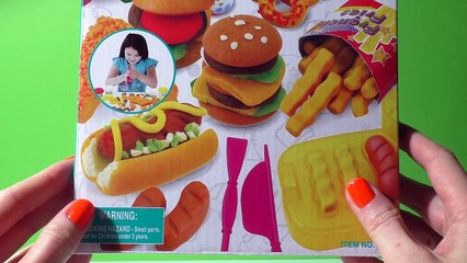 Play-Doh Burger Hamburger Playdough Hot Dog Fries Cooking Games Doh Food Kids Fun Toys