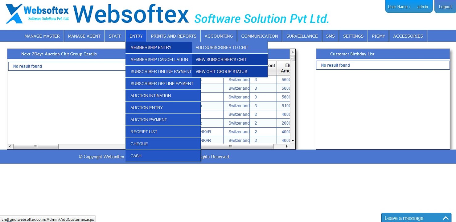 Chit fund accounting software,Chit application software