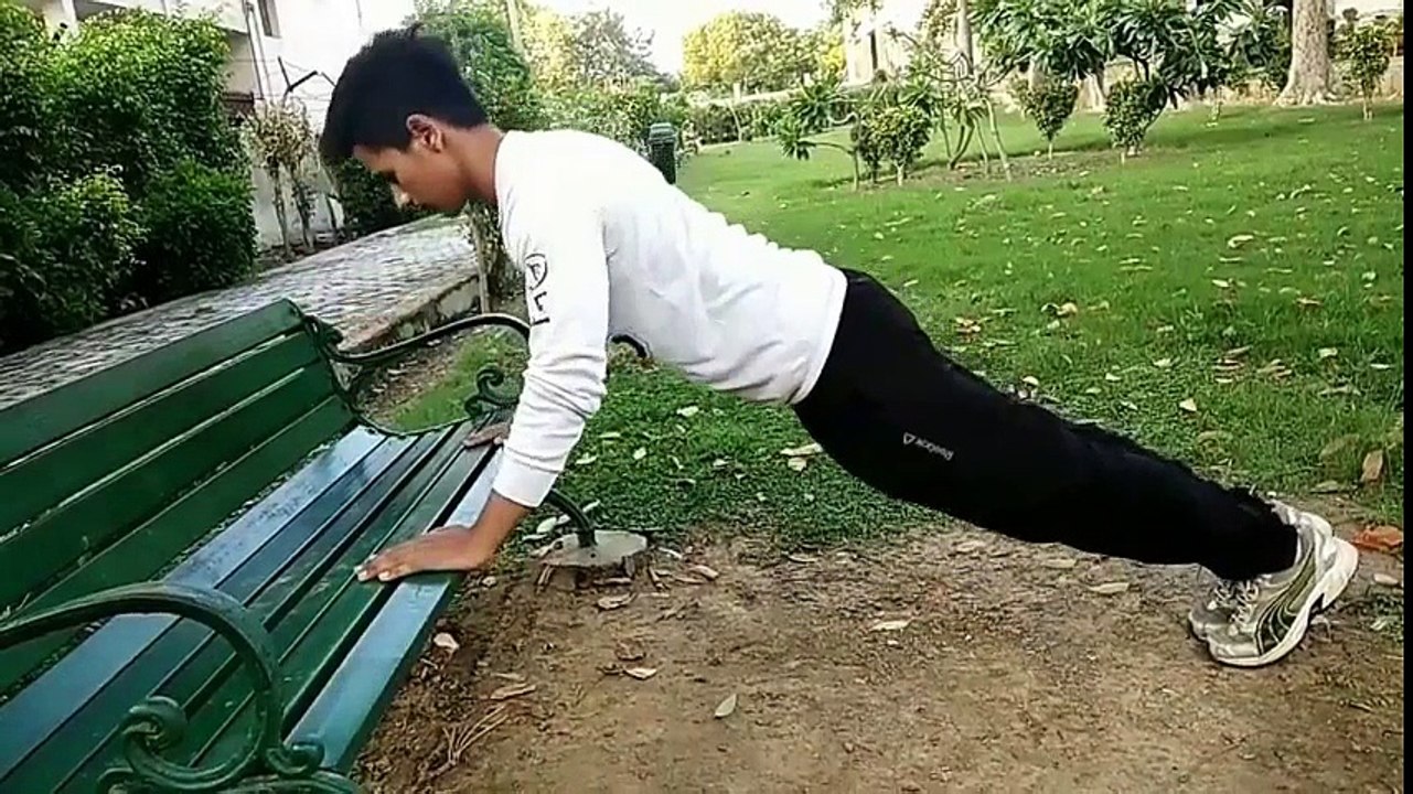 Indian Local Boy 15 types of pushup | Nitin Chauhan | 2017