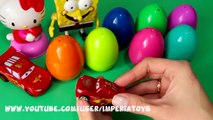 20 Surprise Eggs, Kinder Surprise Disney FROZEN Cars 2 Minnie Mickey Spongebob Hello Kitty