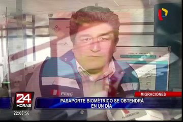 Download Video: Migraciones: pasaporte biométrico podrá obtenerse en un día